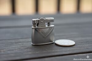 Vintage OMEGA Easy Style Collectible Mini Lighter Silver Chrome MCM Art Deco